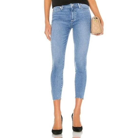 Paige Hoxton Crop in Jukebox Distressed & Ragged Hem - Size: 29 - Picture 1 of 8